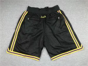 Shorts de basquete masculino bordado just don shorts bolso original Laker Chicago retrô Nbaing curto