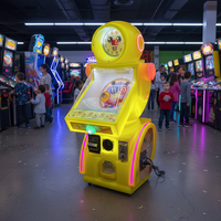 Distributeur automatique de pièces de monnaie FEZA jaune personnalisé, type Pachinko, avec lumières clignotantes, construction métallique, prise US 110/220V