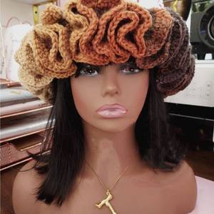 Nouvelle tendance, vente en gros, chapeau en crochet, chapeau en crochet fait main, chapeau seau en tricot pour femmes, adolescentes, extérieur, bord festonné, chapeau de carnaval - Product Image 4