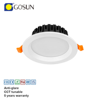 2700-6000K CCT réglable SMD LED downlight TUYA dimmable avec la meilleure dissipation thermique
