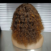Perruque synthétique haute température à boucles crépues réglable pour femmes européennes et américaines, idéale pour les cheveux courts bouclés africains