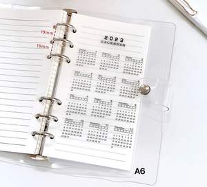 <span class=keywords><strong>2023</strong></span> plástico esmerilado PP <span class=keywords><strong>A5</strong></span>/A6 <span class=keywords><strong>calendario</strong></span> 6 anillos divisor de página páginas de fecha de plástico recargable <span class=keywords><strong>para</strong></span> planificador - Product Image 3