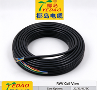 Câble en cuivre YEDAO RVV multiconducteurs 3 conducteurs 4 mm 12 AWG, gaine en PVC à faible fuite 300/500 V, cordon d'alimentation sécurisé