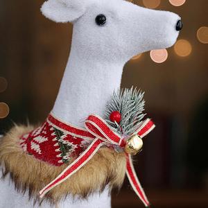 Classic Gifts Xmas Winter Deer Table Ornaments Holiday Deer Table Decor Christmas Elk Figurines White Christmas Reindeer - Product Image 4