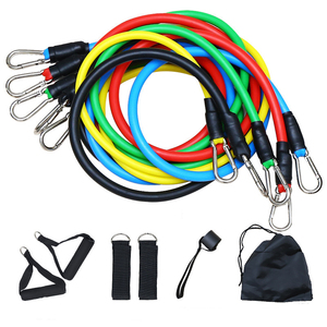 Venta al por mayor de látex con logotipo personalizado Yoga elástico gimnasio Fitness ejercicio entrenamiento 1 piezas de banda de resistencia conjunto 11 piezas tubo de entrenamiento Fitness - Product Image 2