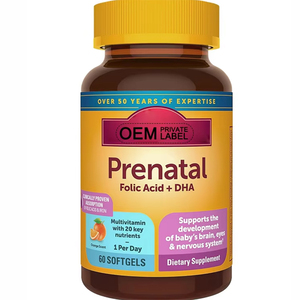 Integratore Prenatale per Donne con Acido Folico + DHA, Vitamine e Minerali per Supporto Nutrizionale Quotidiano, 60 Capsule Morbide - Product Image 1