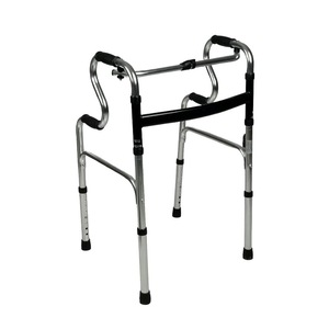 Aluminum Alloy Walking Aid Double Bend <b>Folding</b> <b>Walker</b> For Elderly Rehabilitation Assistance Health Care - Product Image 1
