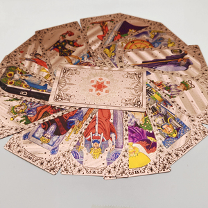 Rosa rosa Oracle mazzo di carte impermeabile lamina d'oro tarocchi di plastica carte divinazione misterioso <span class=keywords><strong>gioco</strong></span> da tavolo per l'applicazione della famiglia - Product Image 5