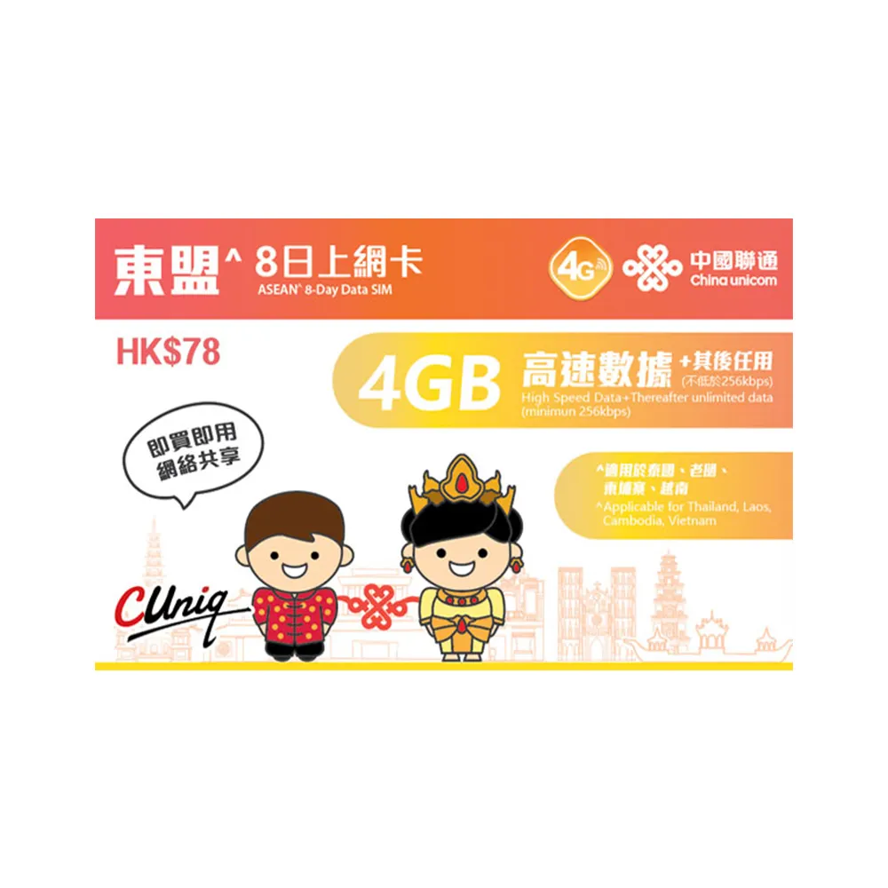 Online Kopen China Unicom Reizen Prepaid Multi Asean 8 Dagen 4Gb Data Sim Kaart Voor Tablet