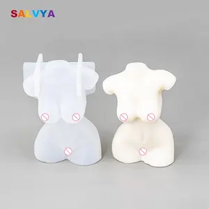 DIY 3D Sexy Cơ Thể Con Người Đứng Hình Dạng Khuôn Thủ Công Mỹ Nghệ Thực Phẩm Lớp Silicone Nến Khuôn