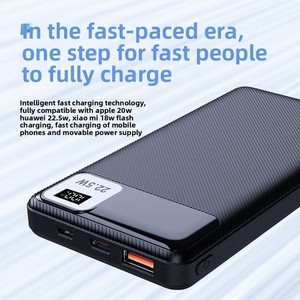 Banques d'alimentation pour ordinateur portable portable haute capacité 20000mah Fast 22.5w Type-C <span class=keywords><strong>Out</strong></span>/In 50W Output Power Micro USB Pd Qc 3.0 Compatible - Product Image 3