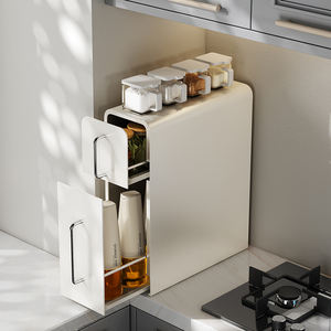 Estante <span class=keywords><strong>de</strong></span> Almacenamiento para Frascos <span class=keywords><strong>de</strong></span> Condimento, Estante <span class=keywords><strong>de</strong></span> Cocina Multifuncional para Especias, Estante <span class=keywords><strong>de</strong></span> Almacenamiento <span class=keywords><strong>de</strong></span> Especias Extraíble para Encimera - Product Image 5