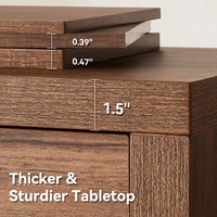 Table console d'entrée moderne en bois de noyer sur mesure avec 2 tiroirs et poignées carrées – Vente en gros