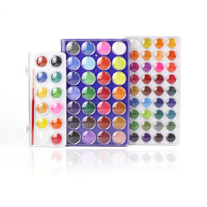KAMEI Vente en gros de 12/24/36 couleurs de peinture <span class=keywords><strong>aquarelle</strong></span> solide avec stylo pour débutants et professionnels, fournitures artistiques en boîte pour le <span class=keywords><strong>dessin</strong></span> - Product Image 1
