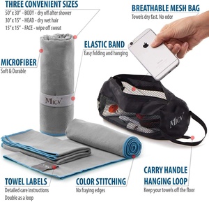 ผ้าเช็ดตัวออกกำลังกายแห้งเร็วสีพื้นแบบส่วนตัวของ Eastsunshine ผ้าไ<span class=keywords><strong>ม</strong></span>โครไฟเบอร์สำหรับเล่นกีฬา พร้อ<span class=keywords><strong>ม</strong></span>ถุงตาข่ายแบบสปอร์ตสั่งทำพิเศษ - Product Image 2