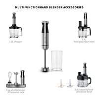 Mixeur plongeant électrique de haute qualité 2025 en acier inoxydable, robot culinaire manuel pour usage domestique, poussoir allemand