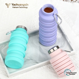 ขวดน้ำพับได้ซิลิโคน 500 มล. ปลอดสาร BPA ป้องกันการรั่วไหล เป็นมิตรกับสิ่งแวดล้อม ใช้ซ้ำได้ เหมาะสำหรับเด็ก เล่นกีฬา เดินทาง ท่องเที่ยว ออกกำลังกาย แคมป์ปิ้ง - Product Image 5