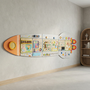 ของเล่นติดผนังรูปเรือโจรสลัด ของเล่นเสริมพัฒนาการแบบมอนเตสซอรี่ พร้อมรูปทรง คณิตศาสตร์ <span class=keywords><strong>ภาษา</strong></span>อังกฤษ เกมฝึกตรรกะและเขาวงกต - Product Image 3