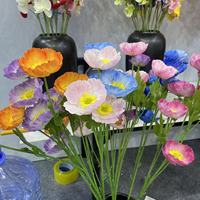 Nouveau Bouquet de Fleurs Artificielles de Haute Qualité Matériaux Décoratifs Floraux pour Forêt Décoration de Mariage Fausses Fleurs Coquelicots Artificiels