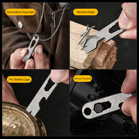 Mini-outil multifonction en alliage de titane EDC : tire-bouchon, levier de démontage, ouvre-bouteille, pour camping en extérieur, portable, léger