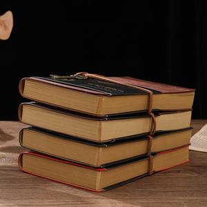 Diario Retro Vintage con Encuadernación Térmica, Tapa Blanda con Correa de Cuero, Páginas Interiores de Papel Kraft en Blanco, Diseño de Hojas Sueltas con Pliegue Francés - Product Image 3