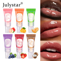 Julystar 6 couleurs Brillant à Lèvres Hydratant Repulpant Maquillage Paillettes Nutritif Liquide Rouge à Lèvres Cerise Huile Minérale Clair Lipgloss