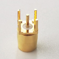 Connecteur rapide coaxial RF femelle droit SMB étanche pour montage sur circuit imprimé, personnalisé en usine