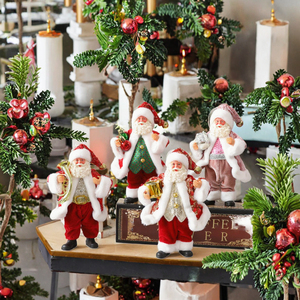 Usine de jouets en peluche Père Noël, vente en gros d'ornements de Noël pour vitrine de Nouvel An, décoration suspendue pour arbre - Product Image 3