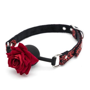 Venta al por mayor <span class=keywords><strong>OXXO</strong></span> marca silicona Rosa flor sexo esclavo boca abierta bola enchufe Bdsm SM juguetes sexuales - Product Image 4