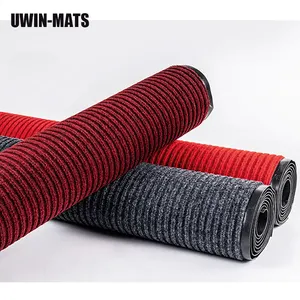 Stripe Customization Rubber Pvc Entrance Rug Welcome Mats For Front Door Anti Slip Floor Mat