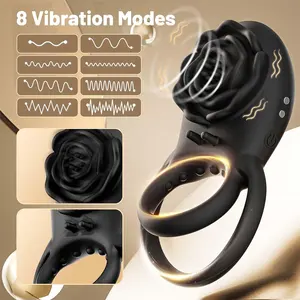 Nueva llegada de anillos Vibradores para pene para hombres, anillo vibrador para pene con control remoto inalámbrico, anillo vibrador potente para pene