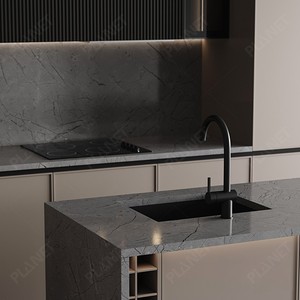 MDF Nhỏ Gọn Sang Trọng Gói Phẳng Thương Mại Được Trang Bị Kệ Cao Hiện Đại Nhà Bếp Lưu Trữ Nội Các Phòng Đựng Thức Ăn Nhà Bếp Thiết Lập Đơn Vị Cho Nhà Bếp - Product Image 4