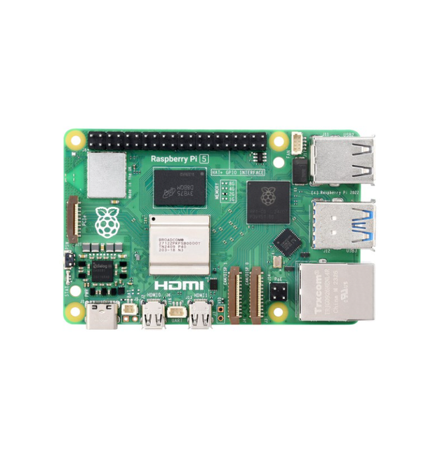 Raspberry Pi 5, Options for 2GB/4GB/8GB/16GB RAM BCM2712 Processor 2.4GHz Quad-core 64-bit Arm -A76 CPU