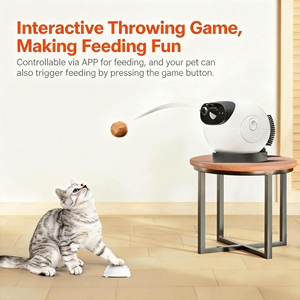 Distributore Interattivo di Snack per Animali Domestici in Silicone con Telecamera 1080P HD, Rotazione a 360°, Giocattolo Intelligente per Animali Domestici con Riconoscimento AI e Copertura per la Privacy - Product Image 2