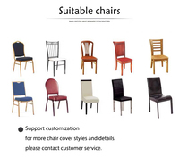 White Polyester Spandex Banquet Wedding White Chair Covers Hotel Meeting Elastic Chair Cover Dining Chair Covers