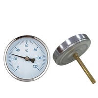 Termómetro Bimetálico de Suministro Directo, Medidor de Temperatura de Acero Inoxidable 4-20mA, Resistente a Impactos, Tipo Universal Radial/Axial con Dial