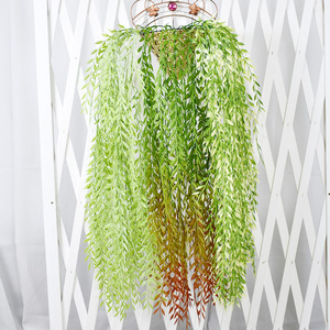 Ruyin Ramas Artificiales de Sauce de 30cm-100cm, Ramo Verde y Rojo, Planta Decorativa para Colgar en la Pared - Product Image 3