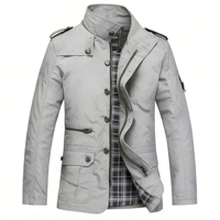 Chaqueta de Invierno Unisex, Ligera, de Poliéster, Informal, con Cuello Alto, Impermeable, de Secado Rápido, para Uso Diario en Todas las Estaciones