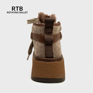 פליז, מעובה שלג מעובה מגפי נגד החלקה גומי סוליות עמיד למים מעופות סחפת חורף שלג - Product Image 4