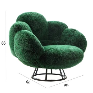 Sillas de lujo modernas para sala de estar, muebles para el hogar, tela de felpa de terciopelo copetudo, pata de oso, sofá bonito, sillón <span class=keywords><strong>individual</strong></span> - Product Image 6