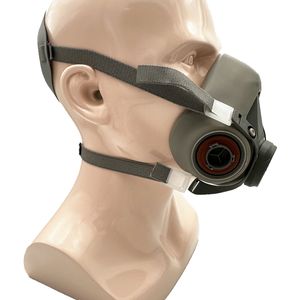 Masker <span class=keywords><strong>Gas</strong></span> pelindung wajah, CE Proof perlindungan pernapasan harga rendah partikel kimia pelindung wajah - Product Image 3
