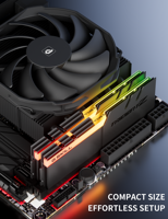 Refroidisseur d'air pour CPU upHere 4 Heat Pipes, profil bas 52 mm, refroidisseur PC ITX 92 mm, ventilateur silencieux sans RGB pour AMD AM5 Intel