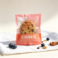 Sacs d'emballage personnalisés en plastique laminé de qualité alimentaire, transparents, thermoscellables, pour beignets, biscuits et gâteaux individuels