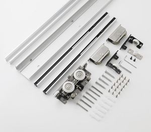 Herrajes Ocultos WEKIS para Puertas Correderas Tipo Granero con Mecanismo de Cierre Suave, Kit de Herrajes Invisibles de Doble Acción sin Rieles - Product Image 2