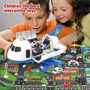 Dowellin Avión Juguetes Coche Simulación Juguete para niños Aviones eléctricos con coches de aleación y mapa para niños - Product Image 4