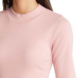 Vestido Maxi Personalizable para Mujer, Elegante, Manga Larga, Cuello Redondo, Suéter Midi Elegante, Silueta Recta, Diseño Sólido para Otoño - Product Image 4