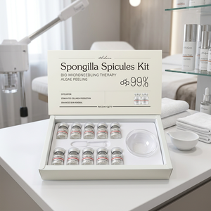 Sérum en poudre verte pour micro-aiguilletage, éponge micro-aiguille, <span class=keywords><strong>traitement</strong></span> de peeling facial pour l'acné et le renouvellement cutané GZ - Product Image 1