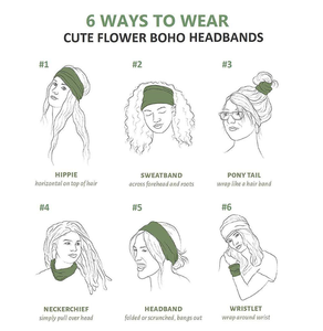 बोहेमिया वाइड हेडबैंड सिलाई अफ्रीका और यूरोपीय हेडबैंड खेल और सजावट के लिए लोचदार हेयरबैंड खिंचाव - Product Image 3