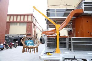 Barco pontón flotante inflable de aluminio de alta calidad de dos pisos para surf 22 pies 90HP Motor fueraborda capacidad para 10 personas - Product Image 2
