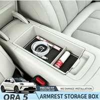 Boîte de rangement antidérapante pour accoudoir de console centrale ORA 5 EV 2026, plateau organisateur multi-compartiments, accessoire intérieur de voiture personnalisé